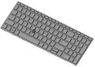 HP - Ersatztastatur Notebook - mit Touchpad, Zeigestock - hinterleuchtet - Englisch (International) - für ZBook 17 G5 Mobile Workstation, 17 G6 Mobile Workstation (L28407-B31)