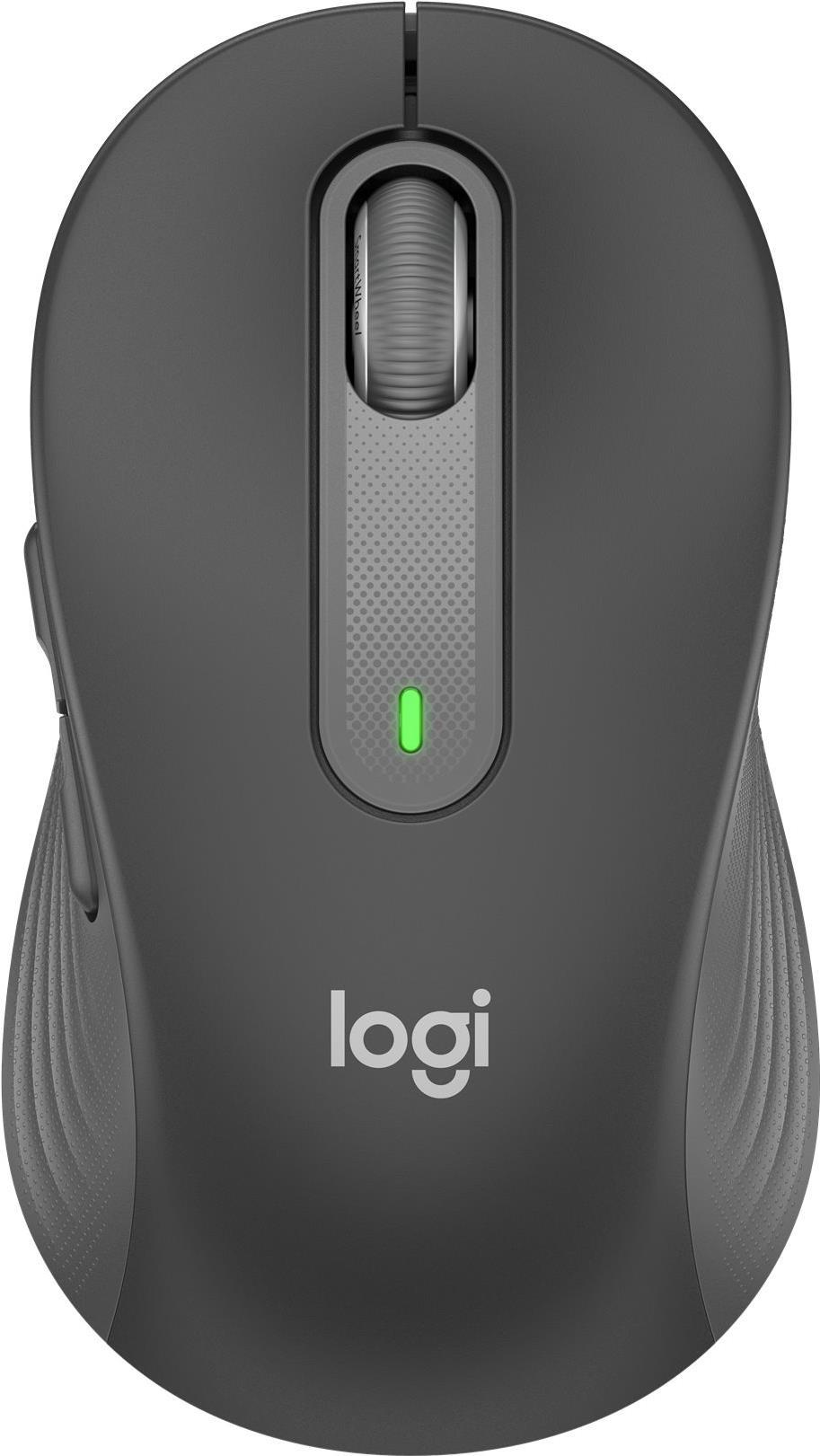 Logitech Signature M650 L for Business - Maus - Für Rechtshänder - 5 Tasten - kabellos - Bluetooth, 2.4 GHz - Logitech Logi Bolt USB-Receiver - Graphite
