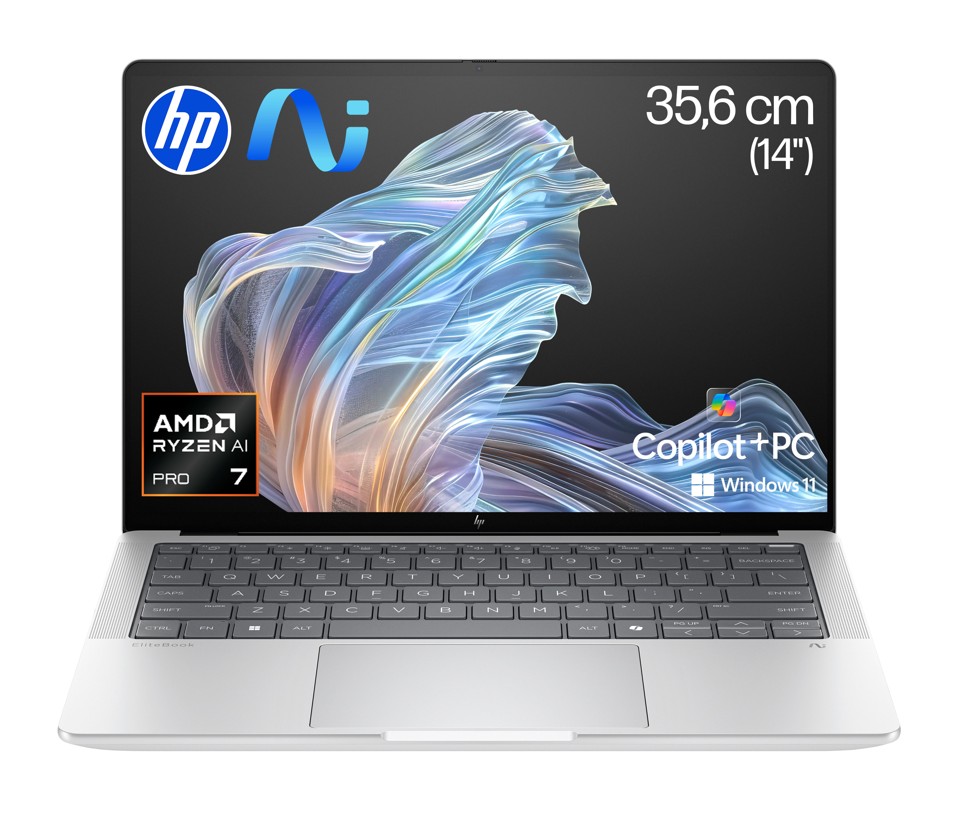 HP EliteBook X G1a KI Laptop AMD Ryzen AI 7 PRO 360 Laptop 35,6 cm (14) WUXGA 32 GB LPDDR5x-SDRAM 1 TB SSD Windows 11 Pro Copilot+ PC Silber (B66TFAT#ABD)