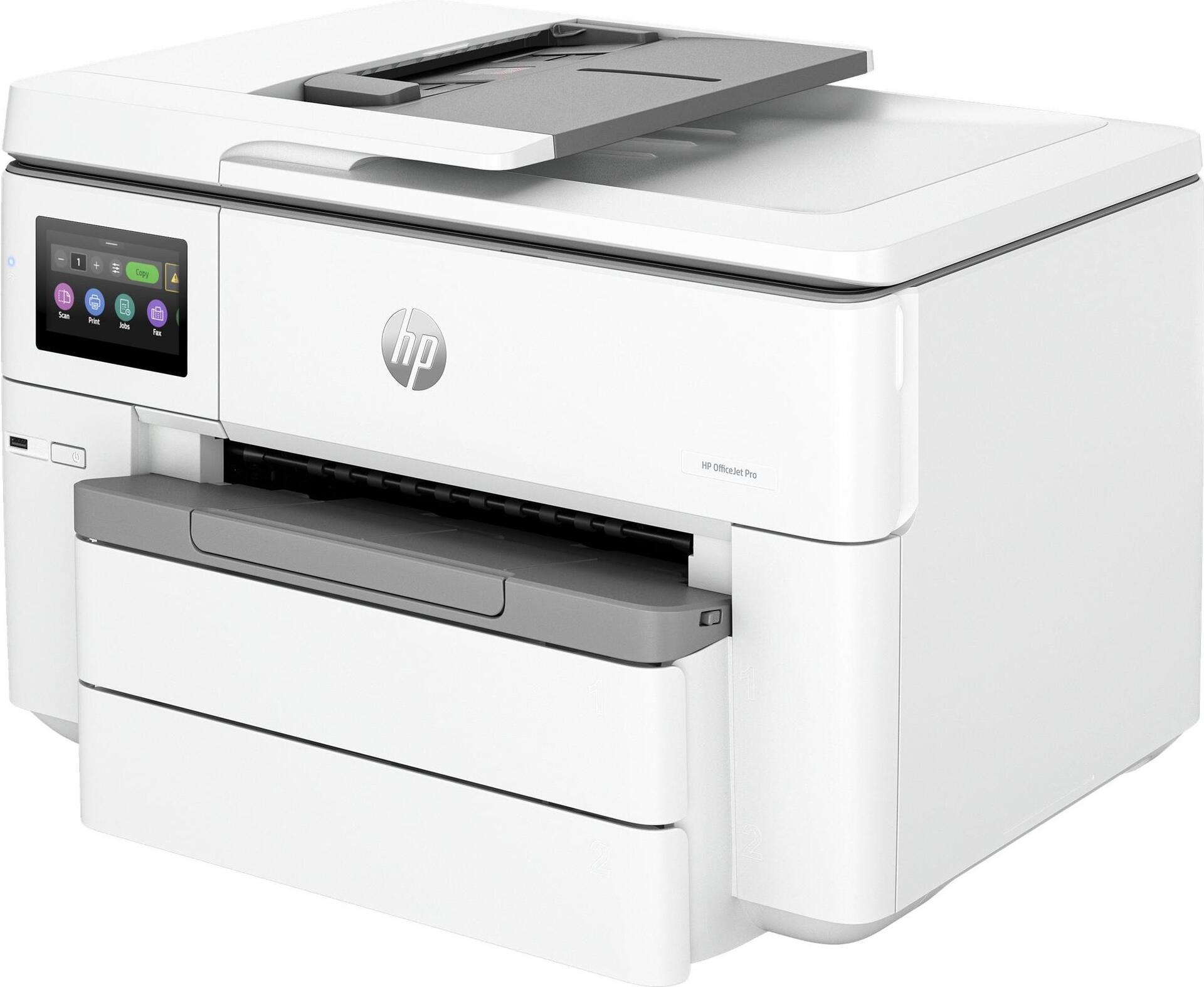 HP Officejet Pro 9730e Wide Format All-in-One - Multifunktionsdrucker - Farbe - Tintenstrahl - A3/Ledger (297 x 432 mm) (Original) - A3 (Medien) - bis zu 22 Seiten/Min. (Drucken) - 250 Blatt - USB 2,0, LAN, Wi-Fi(ac), USB 2,0-Host, Bluetooth - Cement (537