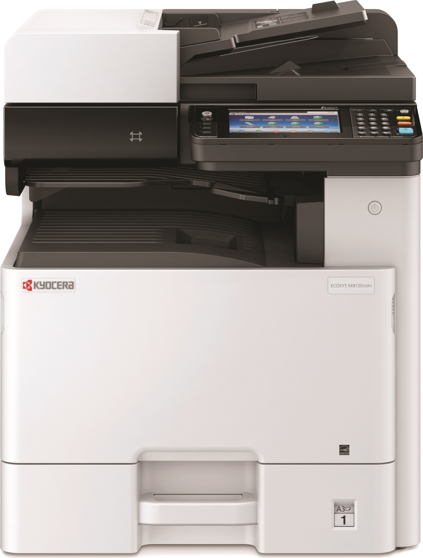 Kyocera ECOSYS M8130cidn - Multifunktionsdrucker - Farbe - Laser - A3 (297 x 420 mm), Ledger (279 x 432 mm) (Original) - A3/Ledger (Medien) - bis zu 30 Seiten/Min. (Kopieren) - bis zu 30 Seiten/Min. (Drucken) - 600 Blatt - USB 2.0, Gigabit LAN, USB-Host,