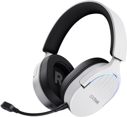 Trust GXT 491W FAYZO - Headset - 7,1-Kanal - ohrumschließend - Bluetooth / 2,4 GHz Funkfrequenz - kabelgebunden, kabellos - 3,5 mm Stecker, Adapter USB-A via Bluetooth - weiß (25304)