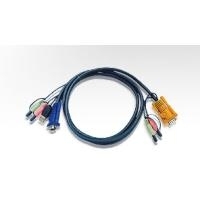 ATEN 2L5305U - Tastatur- / Video- / Maus- / Audio-Kabel - DB-15, Mini-Phone 3,5 mm (M) - USB Typ A, 4-polig, HD-15, Mini-Phone 3,5 mm (M) - 5 m (2L-5305U)