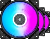 PCCOOLER 3in1 120mm Halo Gehäuselüfter in RGB - Ventilator - 12 cm - 1000 RPM - 2000 RPM - Schwarz - Mehrfarbig (HALO-RGB-3I1)