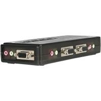StarTech.com 4 Port VGA / USB KVM Switch - 4-fach VGA KVM Switch inkl. Kabel und Audio - KVM-/Audio-Switch - USB - 4 x KVM/Audio - 1 lokaler Benutzer - Desktop (SV411KUSB)