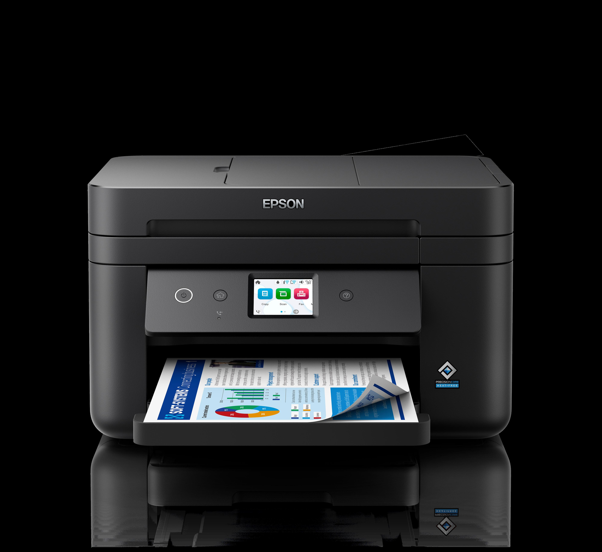Epson WorkForce WF-2960DWF - Multifunktionsdrucker - Farbe - Tintenstrahl - Letter A (216 x 279 mm)/A4 (210 x 297 mm) (Original) - A4/Letter (Medien) - bis zu 14 Seiten/Min. (Drucken) - 150 Blatt - 33.6 Kbps - USB 2.0, LAN, Wi-Fi(n)