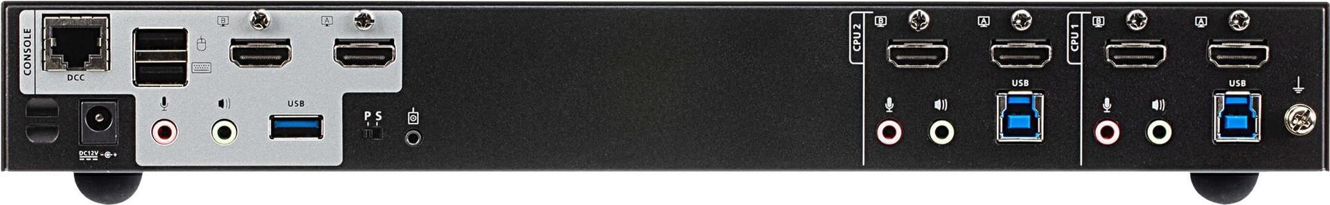 ATEN CS1842 2-Port USB3.0 4K HDMI Dual Display KVMP Switch - KVM-/Audio-/USB-Switch - 2 x KVM/Audio/USB - 1 lokaler Benutzer - Desktop (CS1842)