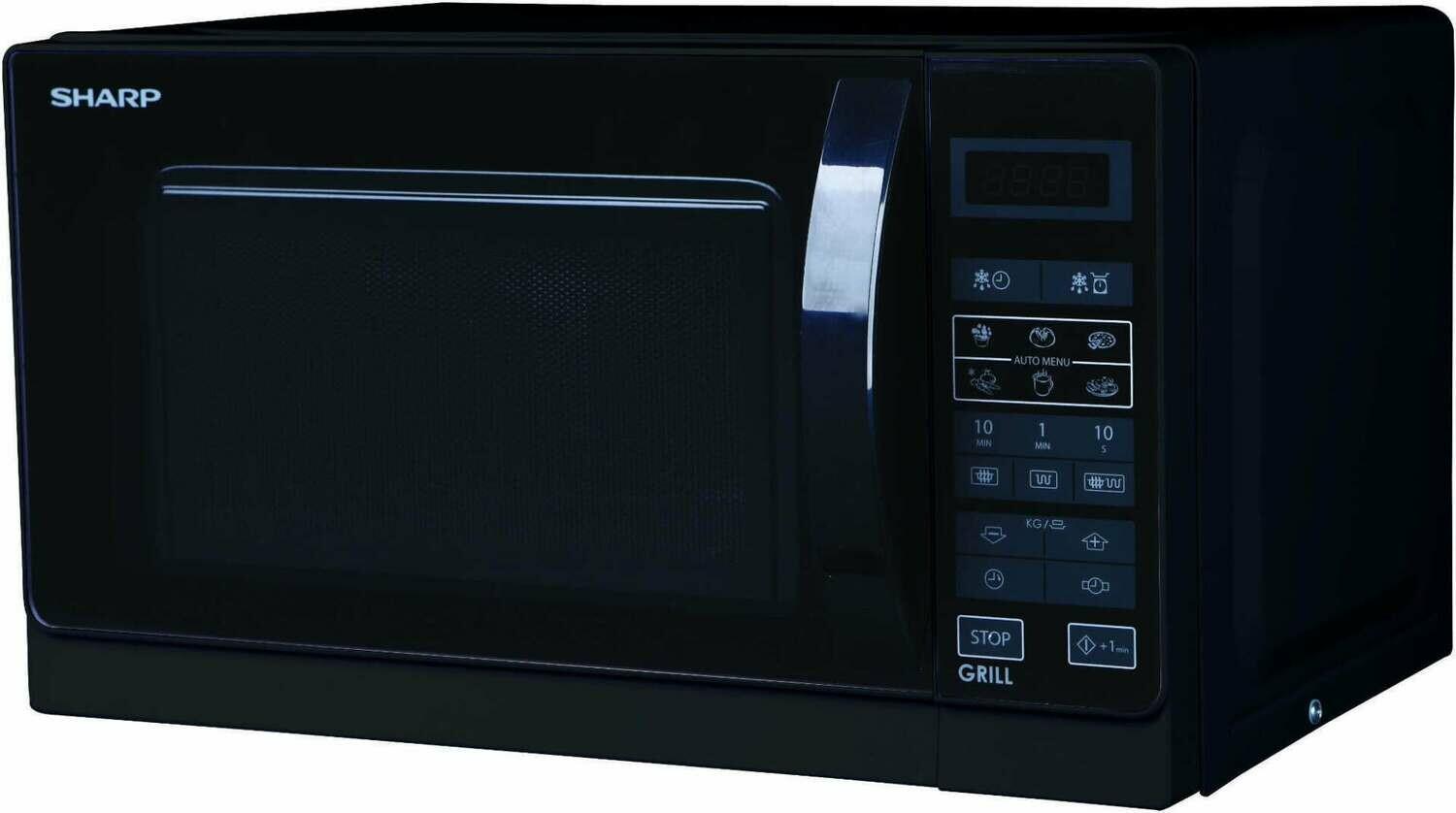 Sharp R-742BKW Mikrowelle Arbeitsplatte Grill-Mikrowelle 25 l 900 W Schwarz (18100111)