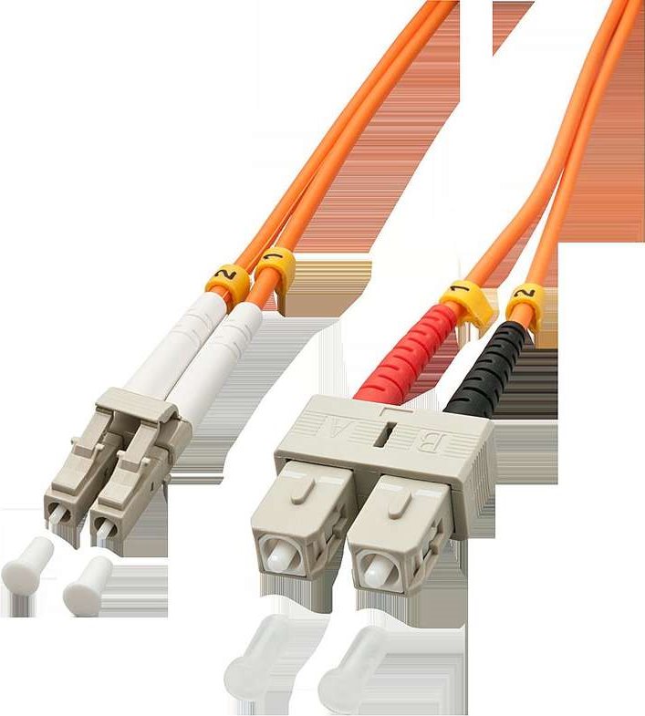 Lindy - Patch-Kabel - LC Multi-Mode (M) - SC multi-mode (M) - 2,0m - Glasfaser - 50/125 Mikrometer - OM2 - halogenfrei (46991)