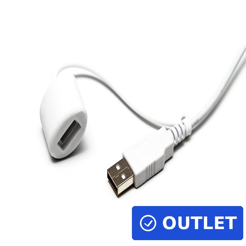 GETT TKH-MOUSE-GCQ-MED-AM-SCROLL-LASER-IP68-WHITE-USB - Maus - Laser - 5 Tasten - kabelgebunden - USB - weiß (geöffnet)