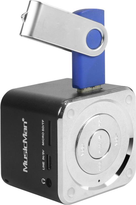 Technaxx Mini Musicman Aktivbox für USB und SD mit Akku (B) (3527)
