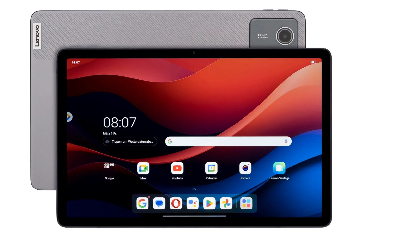 Lenovo Tab M11. Bildschirmdiagonale: 27,8 cm (10.9), Display-Auflösung: 1920 x 1200 Pixel. Interne Speicherkapazität: 128 GB. Prozessorfamilie: Mediatek, Prozessor: Helio G88. Speicherkapazität: 4 GB. Auflösung Rückkamera (numerisch): 8 MP, Rückkamera-Typ