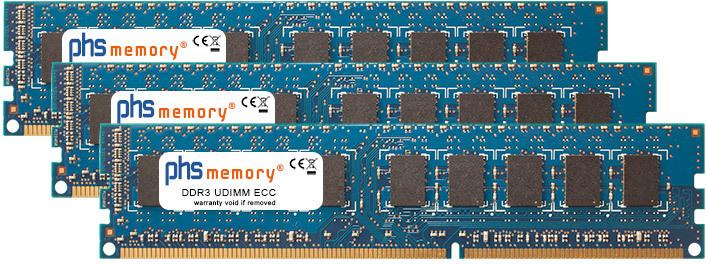 PHS-memory 24GB (3x8GB) Kit RAM Speicher kompatibel mit Asus RS500-E6/PS4 DDR3 UDIMM ECC 1333MHz PC3-10600E (SP580212)