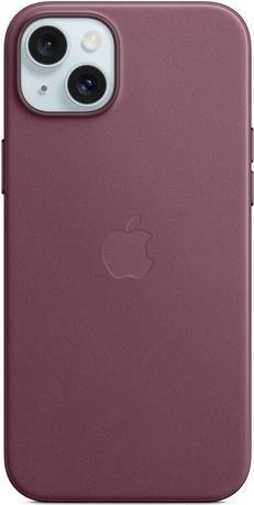 Apple - Hintere Abdeckung für Mobiltelefon - kompatibel mit MagSafe - Microtwill, FineWoven - Aubergine - für iPhone 15 Plus (MT4A3ZM/A)