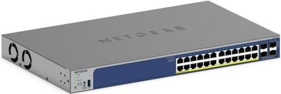 NETGEAR Smart GS728TXP - V3 - Switch - L3 Lite - Smart - 24 x 10/100/1000 (PoE+) + 4 x SFP+ - Desktop, an Rack montierbar - PoE+ (190 W) (GS728TXP-300EUS)