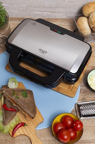 Adler AD 3043 Sandwich-Toaster 1300 W Schwarz (AD 3043)