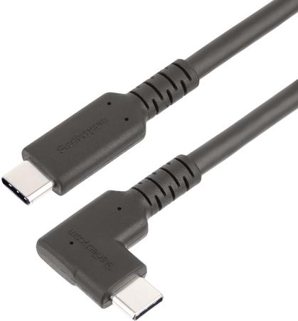 StarTech.com 6ft (2m) Rugged Right Angle USB-C Cable, USB 3,2 Gen 1 (5 Gbps), USB C to C Data Transfer Cable, 4K 60Hz DP Alt Mode, 100W Power Delivery - 90 Degree USB-C Cable (RUSB315CC2MBR) - USB-Kabel - 24 pin USB-C (M) gerade zu 24 pin USB-C (M) rechtw