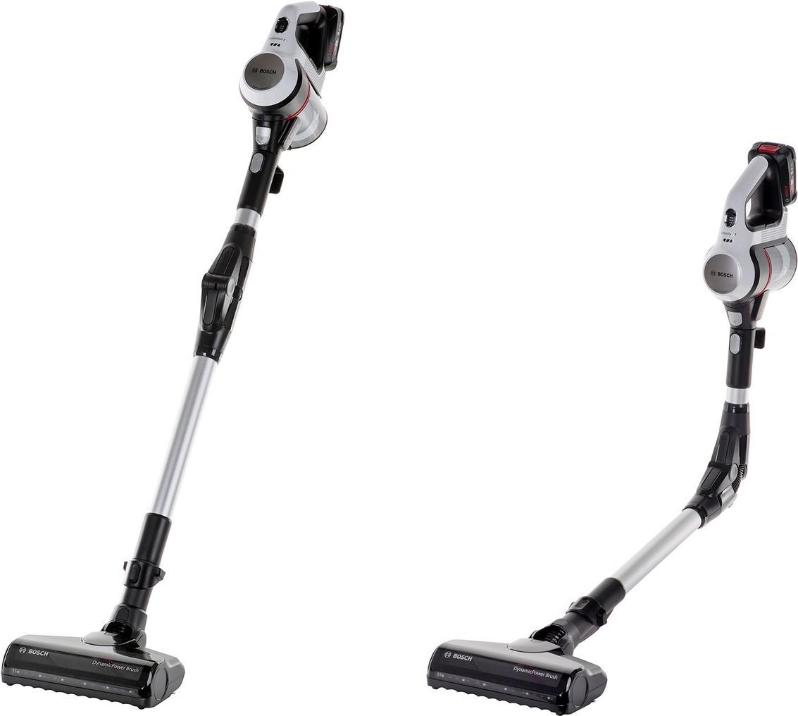 Bosch BBS711W Stabstaubsauger/Elektrischer Besen Akku Trocken Beutellos 0,3 l Schwarz - Edelstahl - Weiß (BBS 711W)