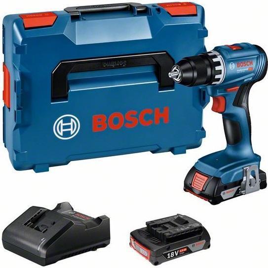 Bosch GSR 18V-45 Professional - Bohrer/Schrauber - schnurlos - 2 Geschwindigkeiten - Bohrfutterschlüssel 13 mm - 45 N·m - 2 Akkus, Ladegerät enthalten - 18 V (06019K3203)