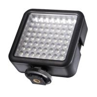 Walimex pro Pro LED64 LED-Videoleuchte (Dimmbar) für Aktion Kamera, Camcorder und DSLR Kamera, 20342, 64 LEDs (1020342)