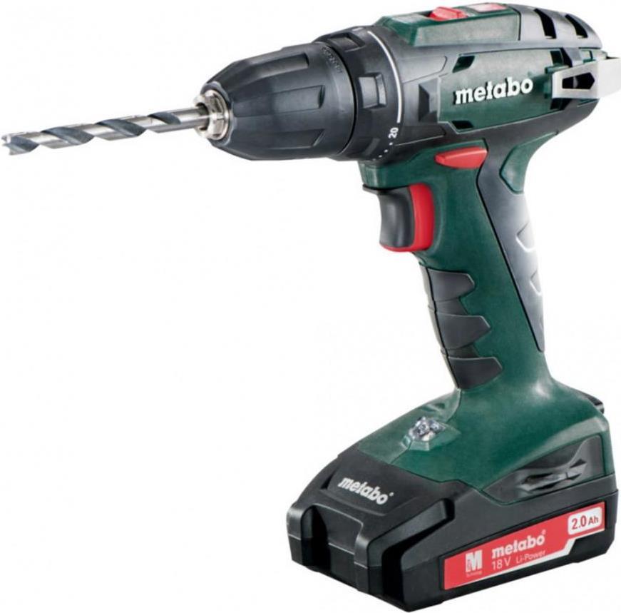 BS 18 10 mm Akkuschrauber 2,0 Ah Li-Ion, Metabo