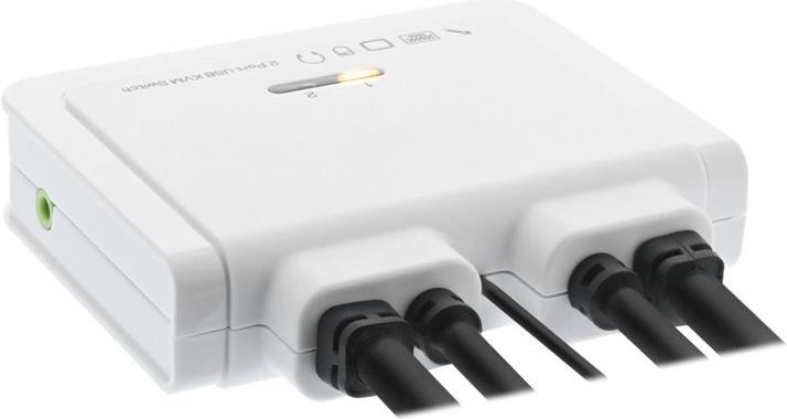 INLINE - KVM-/Audio-/USB-Switch - 2 x KVM/Audio/USB - 1 lokaler Benutzer - Desktop (B-Ware)