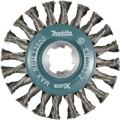 Makita - Rundbürste - für Metall, Farbe, Rost, Schweißkanten - 115 mm - rund - für Makita GA041GM201, GA044GZ, XGT GA041GZ