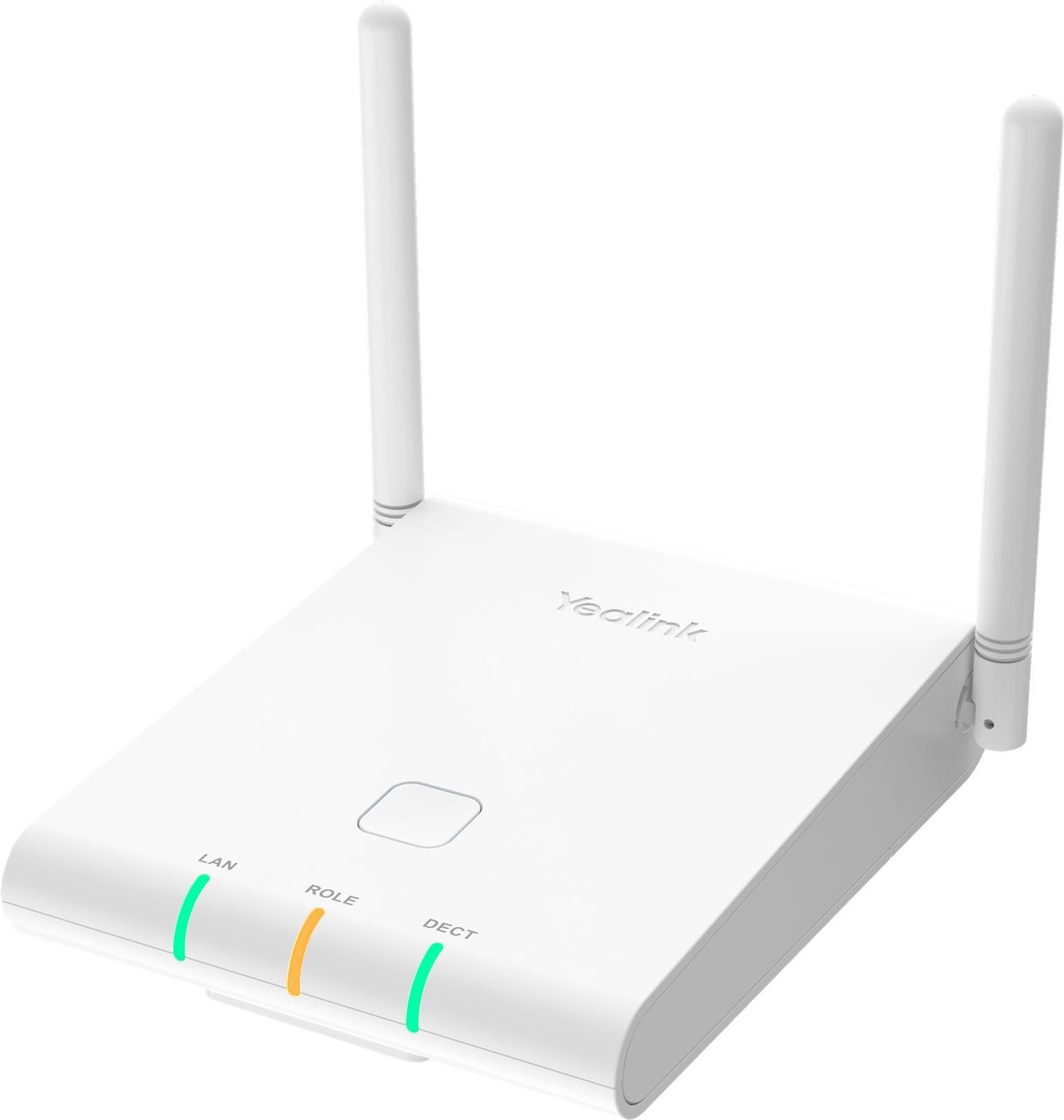 Yealink W90DM - Basisstation für schnurloses Telefon/VoIP-Telefon mit Rufnummernanzeige - DECTGAP - dreiweg Anruffunktion - SIP, SIP v2 - Mehrfachleitungsbetrieb - 250 Leitungen - weiß (1302016)