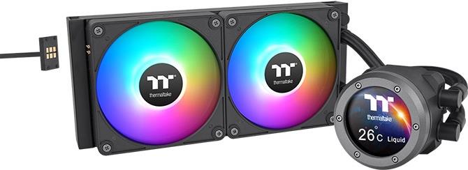 Thermaltake TH240 V2 Ultra EX ARGB Sync - Prozessor-Flüssigkeitskühlsystem - Kühlergröße: 240 mm - (für: LGA1156, AM2, AM2+, AM3, LGA1155, AM3+, LGA2011, FM1, FM2, LGA1150, LGA2011-3, LGA1151, AM4, LGA2066, LGA1200, LGA1700, AM5) - Kupfer - 120 mm - Schwa