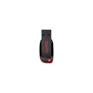 SanDisk Cruzer Blade - USB-Flash-Laufwerk - 128GB - USB - Schwarz, Rot (SDCZ50-128G-B35)