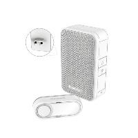Honeywell Serie3 Funk-Gong für Steckdosen mit Klingeltaster weiß Funk-Reichweite von bis zu 150 m - Auswahl von 4 Melodien - Digital verbesserter Klang - Maximale Lautstärke von 80 dB, Hörbereich bis zu 60 m - Bis zu 2 Jahre Batterielebensdauer (Klingelta