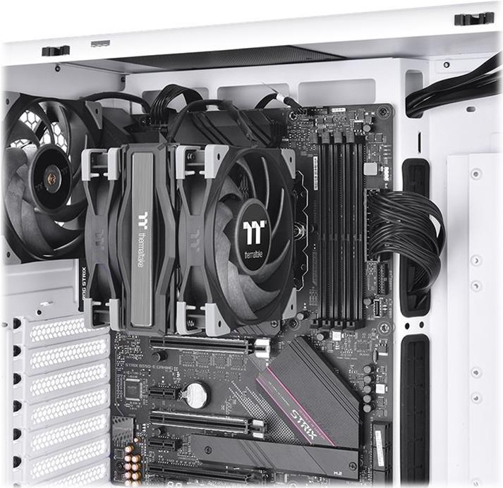 Thermaltake TOUGHAIR 510 - Prozessor-Luftkühler - (für: LGA1156, AM2, AM2+, AM3, LGA1155, AM3+, FM1, FM2, LGA1150, LGA1151, AM4, LGA1200) - Aluminium - 120 mm