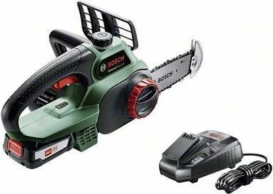 Bosch Home and Garden UniversalChain 18 Akku Kettensäge ohne Akku, mit Schutzbügel Schwertlänge 200 mm (06008B8001)