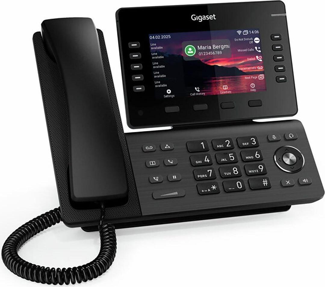 Gigaset P855BW IP PRO IP Tischtelefon 12,7 cm 5 Zoll TFT-Farbdisplay 3x USB Bluetooth WLAN Anschluss für P800 KEY PRO Ex. Module PoE - Bluetooth - Power over Ethernet (S30853-H4109-R101)