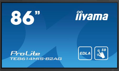 iiyama PROLITE TE8614MIS-B2AG Digital Signage Flachbildschirm 2,18 m (86) LCD WLAN 435 cd/m² 4K Ultra HD Schwarz Touchscreen Eingebauter Prozessor Android 24/7 (TE8614MIS-B2AG)
