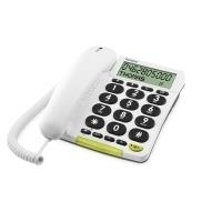 DORO PhoneEasy 312cs - Telefon mit Schnur mit Rufnummernanzeige - weiß