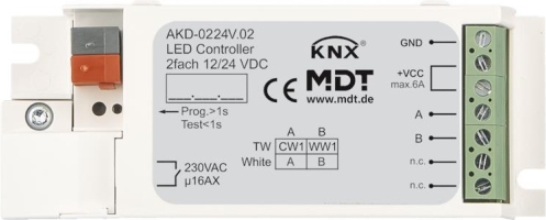 MDT AKD-0224V.02 LED Controller 2-Kanal, f.weisse Stripes (AKD-0224V.02)