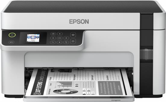Epson EcoTank ET-M2120 - Multifunktionsdrucker - s/w - Tintenstrahl - A4/Legal (Medien) - bis zu 15 Seiten/Min. (Drucken) - 150 Blatt - USB, Wi-Fi - weiß (C11CJ18401)