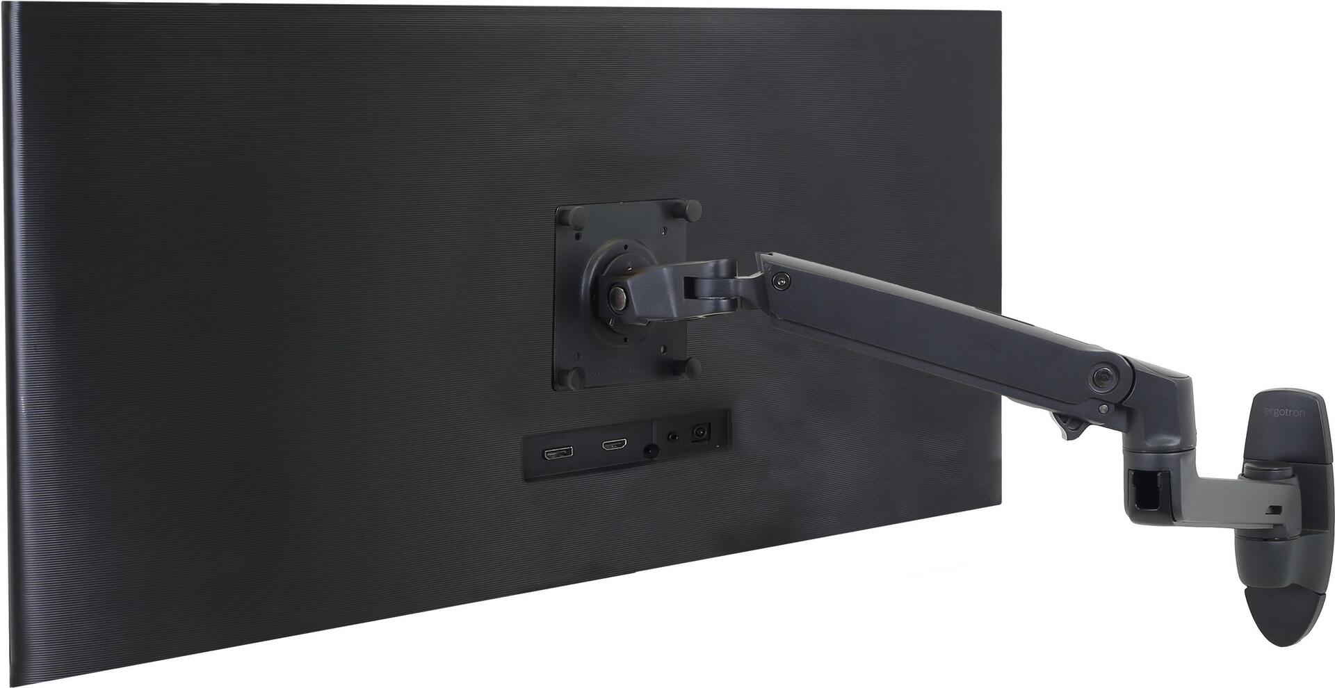 ERGOTRON LX Monitor Arm in Schwarz - Monitor Wandhalterung mit patentierter CF-Technologie für Bildschirme bis 86,40cm (34) und 3,2-11,3 kg, VESA Standard (45-243-224)