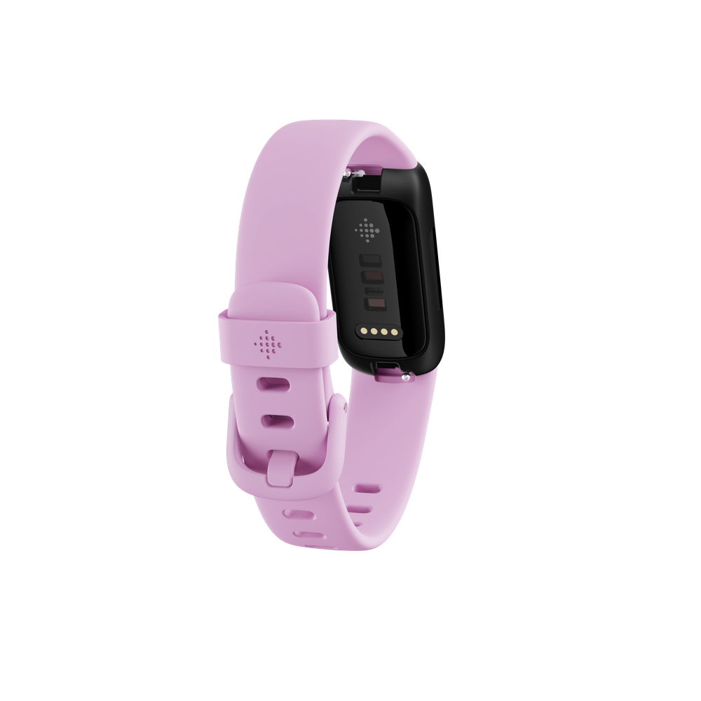 Fitbit Inspire 3 - Schwarz - Aktivitätsmesser mit Band - lilac bliss - Handgelenkgröße: bis zu 221 mm - Bluetooth (FB424BKLV)