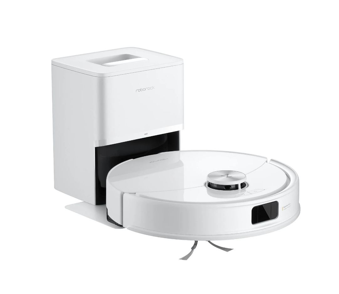 Roborock Saugroboter Q10 VF+ Weiß mit RockDock Plus Absaugstation, 10.000 Pa, LiDAR