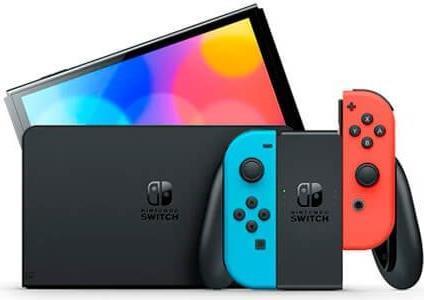 Nintendo Switch OLED - Spielkonsole - 1080p (Full HD) - Schwarz, Neonrot, Neonblau (10007455)