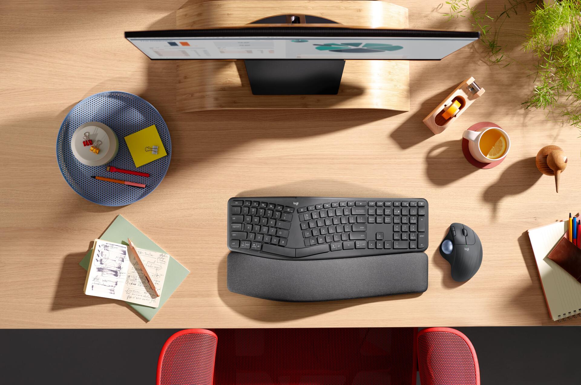 Logitech ERGO M575 for Business - Trackball - Für Rechtshänder - optisch - 5 Tasten - kabellos - Bluetooth - Logitech Logi Bolt USB receiver - Graphite