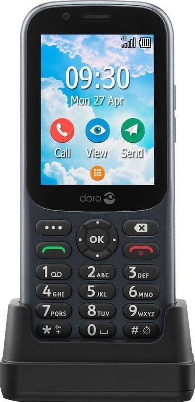 DORO 730X - Mobiltelefon - Dual-SIM - 4G LTE - 1,3GB - microSD slot, - microSD slot - 320 x 240 Pixel - 3 MP - DorOS - Graphite (380472) (geöffnet)