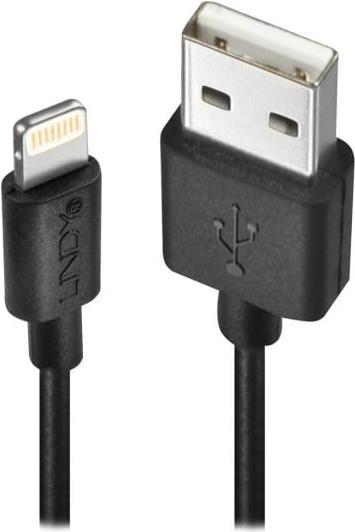 Lindy - Lightning-Kabel - Lightning (M) bis USB (M) - 3,0m - Schwarz - halogenfrei - für Apple iPad/iPhone/iPod (Lightning) (31322)