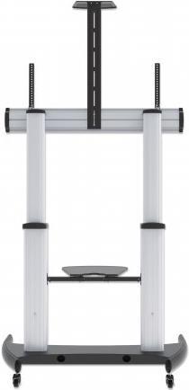 Manhattan Heavy-Duty Premium Multimedia TV Cart - Wagen für LCD / Plasma-Panel / AV-System / Kamera - Aluminium - Schwarz, Silber - Bildschirmgröße: 152.4-254 cm (60-100)