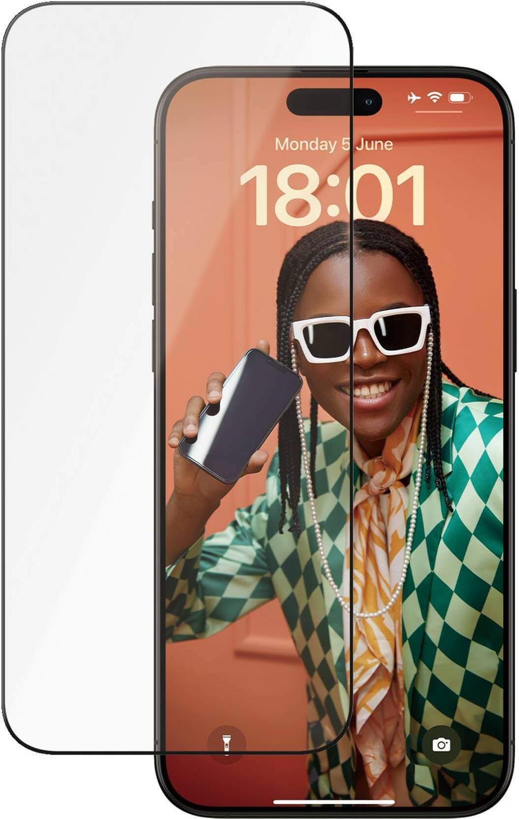 PanzerGlass ® Ceramic Protection for iPhone 15 Pro Max - Ultra-Wide Fit m. EasyAligner - Apple - Apple - iPhone 15 Pro Max - Trockene Anwendung - Kratzresistent - Schockresistent - Transparent - 1 Stück(e) (2840)