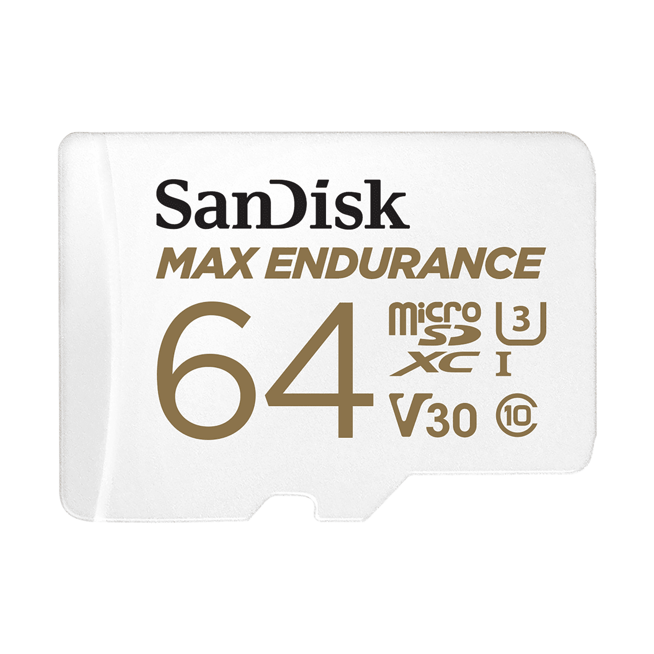 SanDisk Max Endurance - Flash-Speicherkarte (microSDXC-an-SD-Adapter inbegriffen) - 64GB - Video Class V30 / UHS-I U3 / Class10 - microSDXC UHS-I (SDSQQVR-064G-GN6IA)