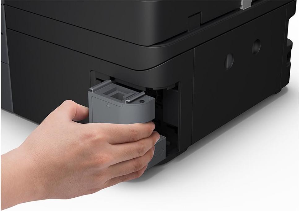 Epson EcoTank ET-4955 - Multifunktionsdrucker - Farbe - Tintenstrahl - ITS - A4 (210 x 297 mm) (Original) - A4/Letter (Medien) - bis zu 12 Seiten/Min. (Kopieren) - bis zu 18 Seiten/Min. (Drucken) - 250 Blatt - 33.6 Kbps - Wi-Fi(ac), USB, LAN - Schwarz (C1