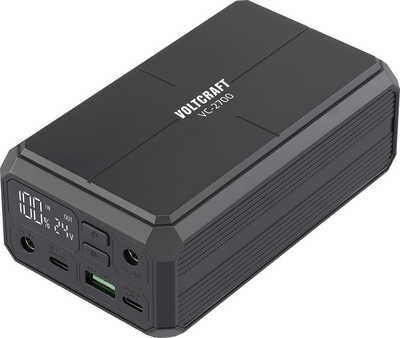 VOLTCRAFT VC-2700 Powerbank 27000 mAh USB PD 3.0, USB PD 2.0, PPS, Fast Charge Li-Ion Schwarz gleichzeitiges Laden und Entladen, Statusanzeige (VC-18192885)